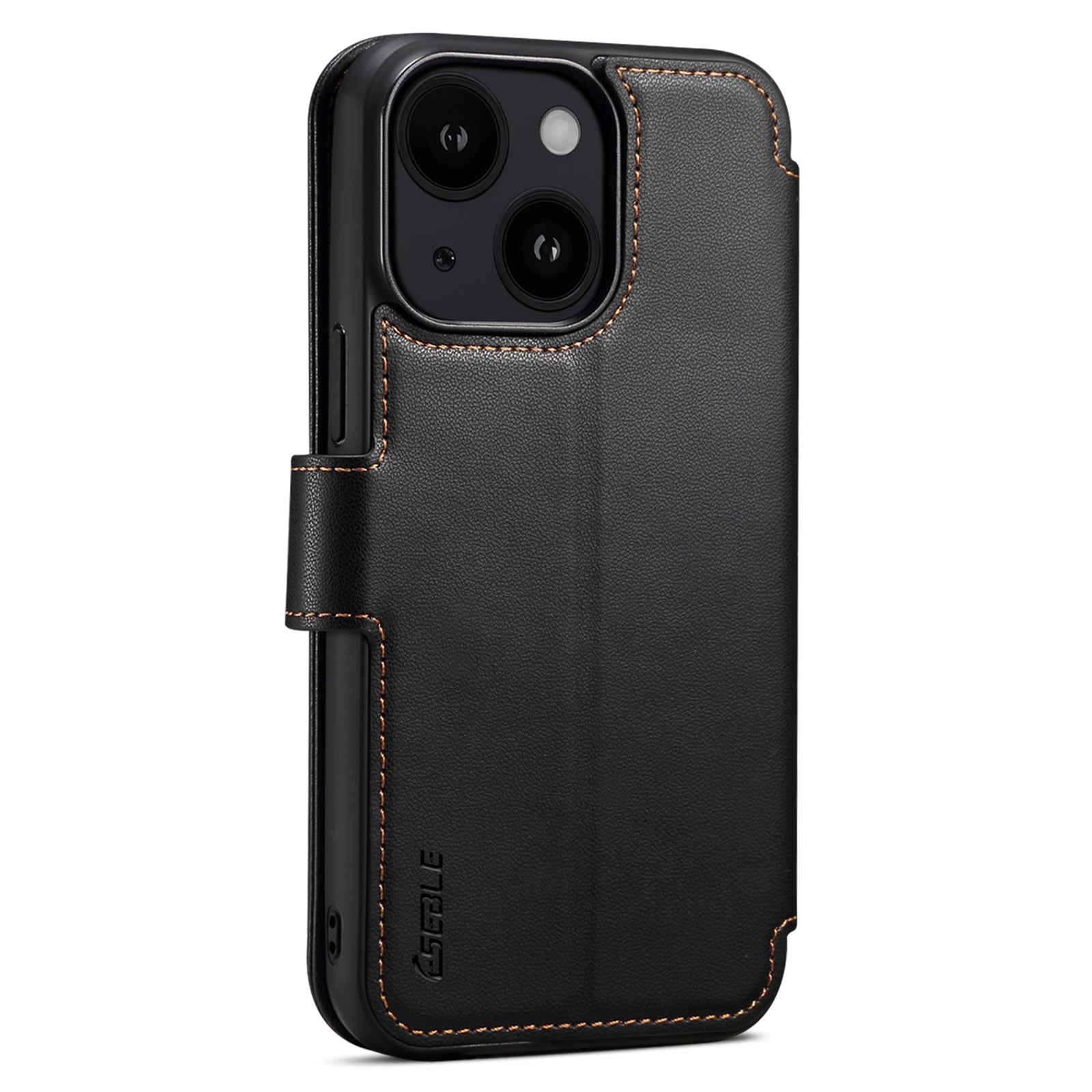 E1 For iPhone 14 Plus / 15 Plus Cover Magnetic Leather Stand Cell Phone Case Compatible with MagSafe