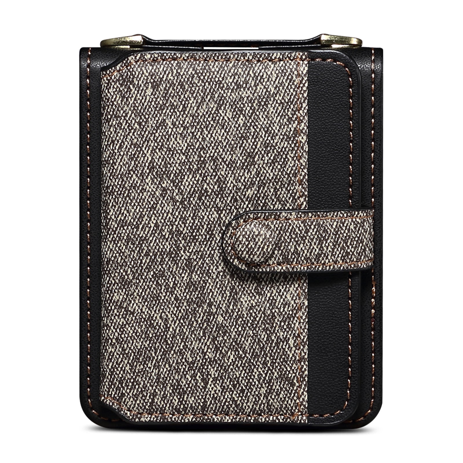For Samsung Galaxy Z Flip4 5G Phone Case PU Leather+PC Phone Cover with Strap