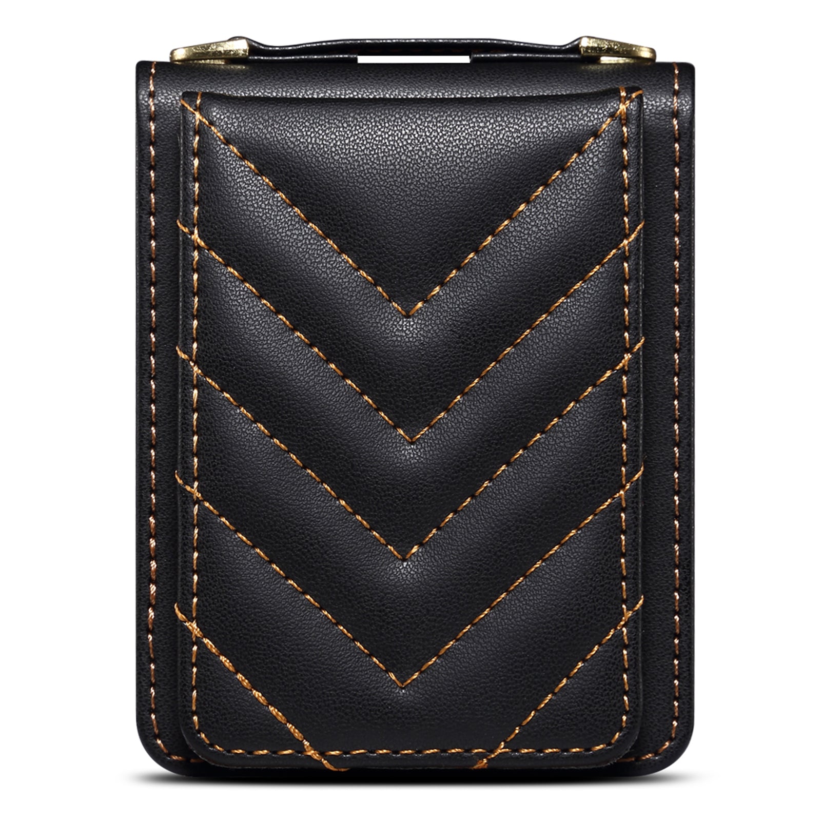 For Samsung Galaxy Z Flip4 5G Case PU Leather+PC Phone Cover Protective Phone Shell with Strap