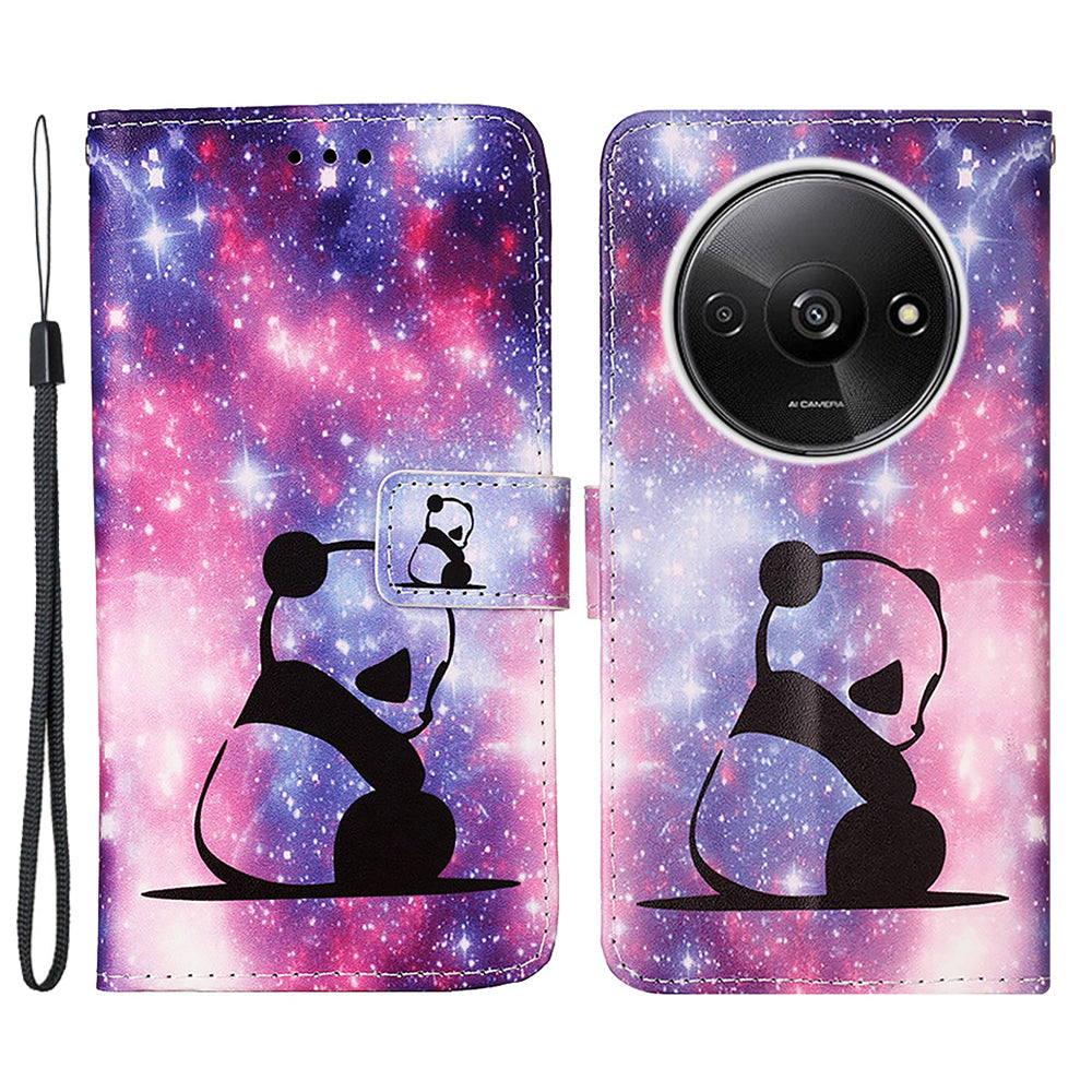 YB Pattern Printing Leather Series-4 for Xiaomi Redmi A3 / Poco C61 4G Case Wallet Pattern Printing Phone Cover