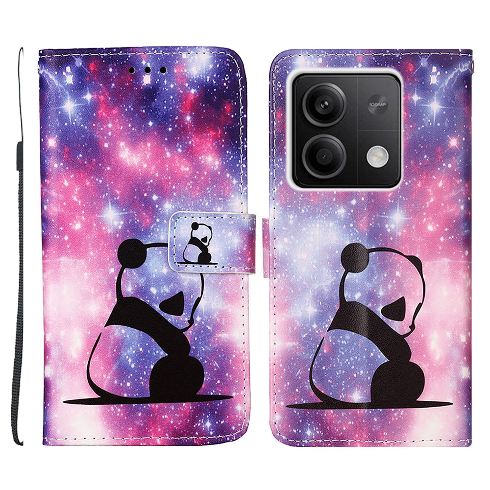 YB Pattern Printing Leather Series-4 for Xiaomi Redmi Note 13 5G Phone Case Pattern Printing Stand Cover