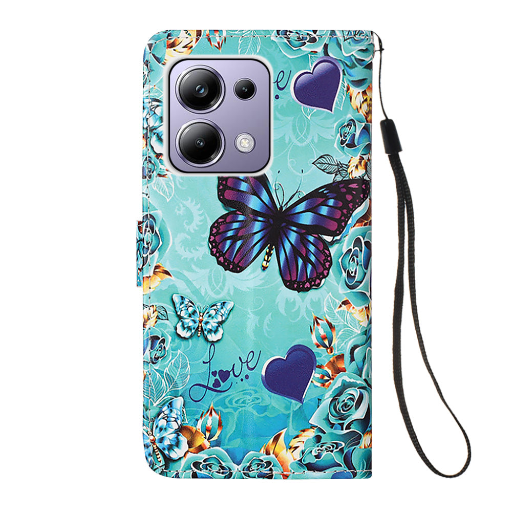 YB Pattern Printing Leather Series-4 for Xiaomi Redmi Note 13 Pro 4G / Poco M6 Pro 4G Case Leather Wallet Cover