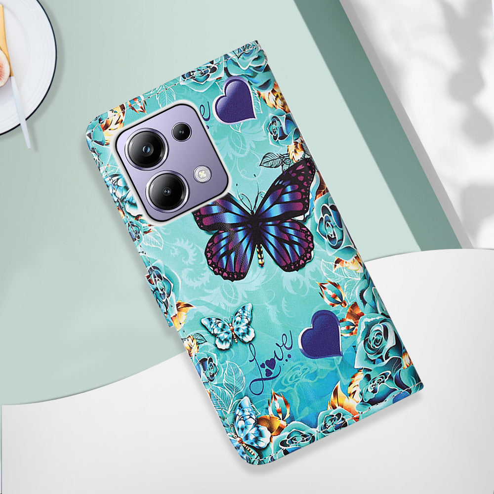 YB Pattern Printing Leather Series-4 for Xiaomi Redmi Note 13 Pro 4G / Poco M6 Pro 4G Case Leather Wallet Cover