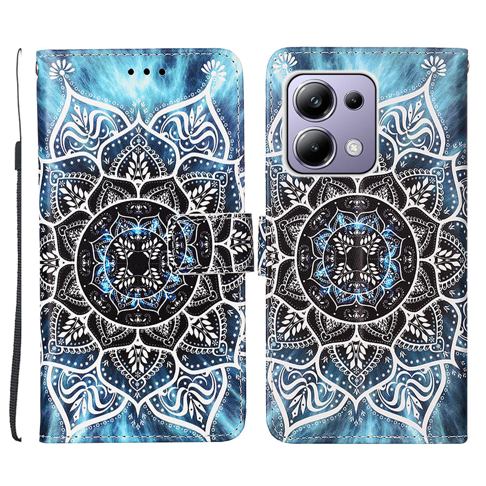 YB Pattern Printing Leather Series-4 for Xiaomi Redmi Note 13 Pro 4G / Poco M6 Pro 4G Case Leather Wallet Cover