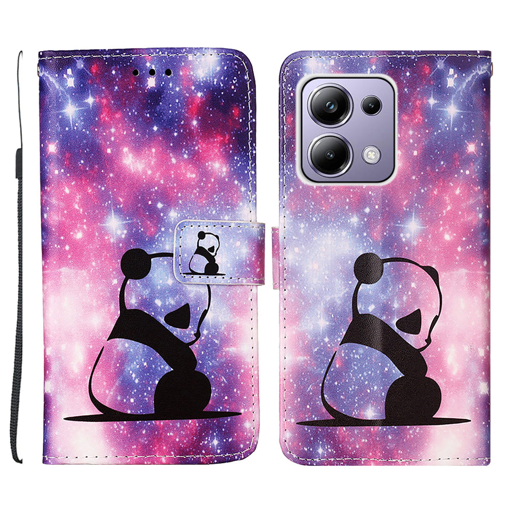YB Pattern Printing Leather Series-4 for Xiaomi Redmi Note 13 Pro 4G / Poco M6 Pro 4G Case Leather Wallet Cover
