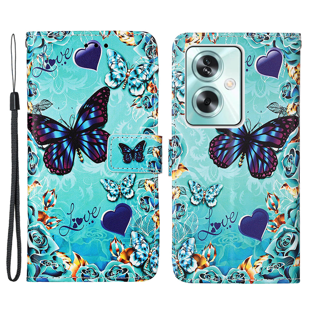 YB Pattern Printing Leather Series-4 for Oppo A79 5G / A2 5G Case Leather Wallet Flip Cover