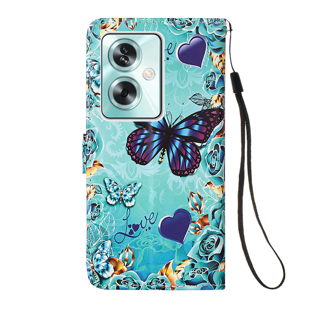 YB Pattern Printing Leather Series-4 for Oppo A79 5G / A2 5G Case Leather Wallet Flip Cover