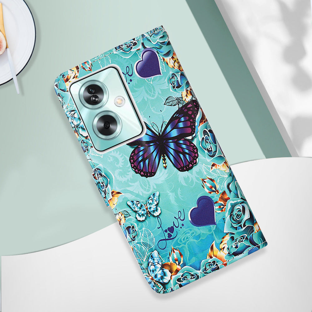 YB Pattern Printing Leather Series-4 for Oppo A79 5G / A2 5G Case Leather Wallet Flip Cover