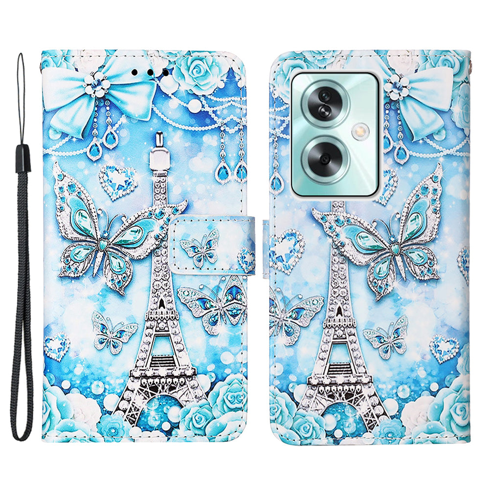 YB Pattern Printing Leather Series-4 for Oppo A79 5G / A2 5G Case Leather Wallet Flip Cover