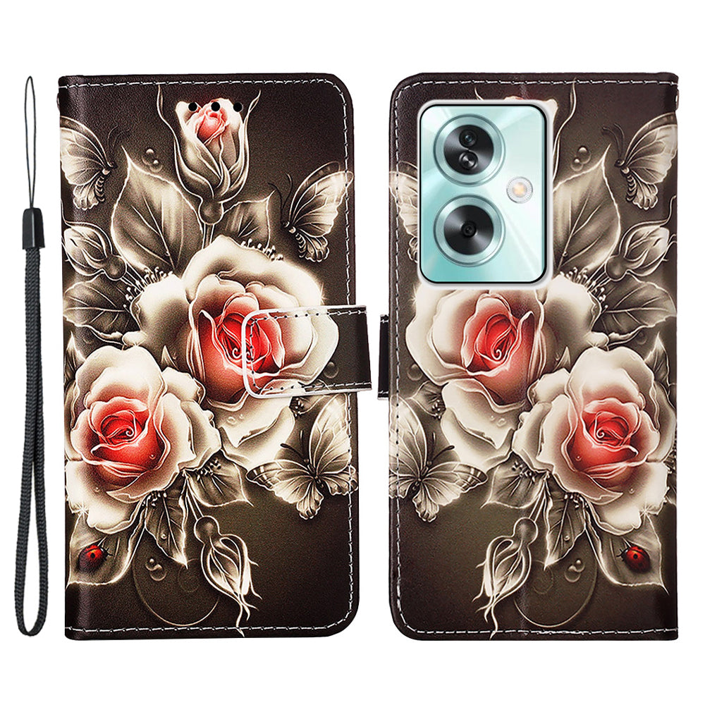 YB Pattern Printing Leather Series-4 for Oppo A79 5G / A2 5G Case Leather Wallet Flip Cover