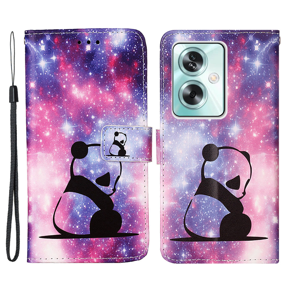 YB Pattern Printing Leather Series-4 for Oppo A79 5G / A2 5G Case Leather Wallet Flip Cover