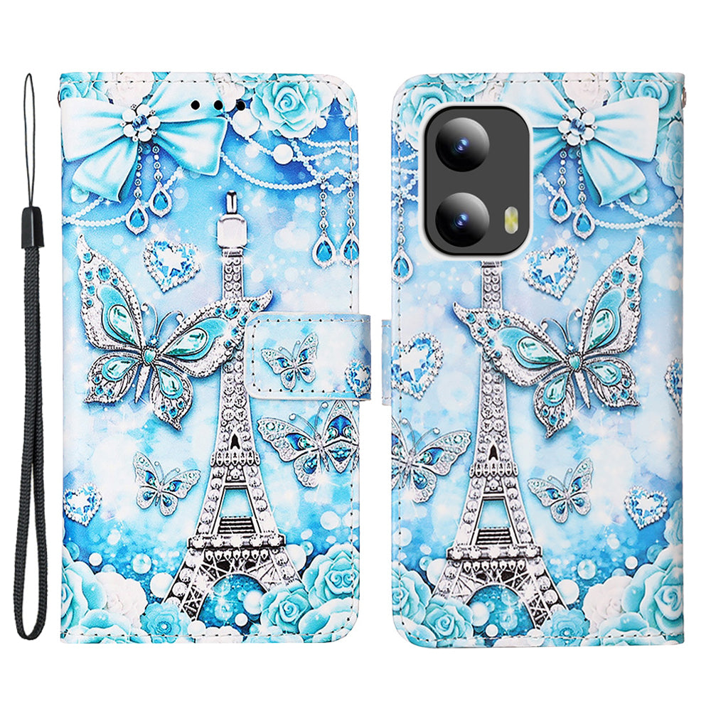 YB Pattern Printing Leather Series-4 for Motorola Moto G Play 5G (2024) / Moto G 5G (2024) Case Stand Feature Flip Cover
