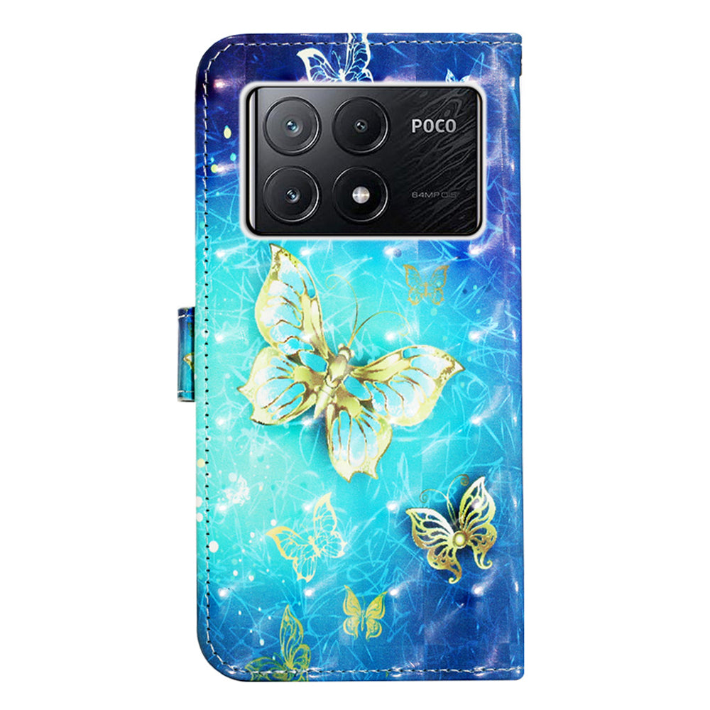 YB Pattern Printing Leather Series-2 For Xiaomi Poco X6 Pro 5G / Redmi K70E 5G Case Flip Phone Cover