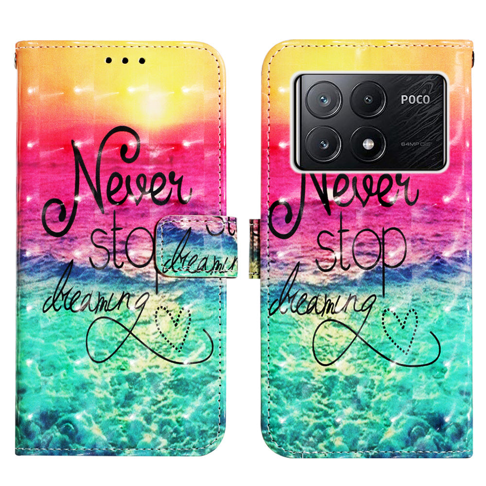YB Pattern Printing Leather Series-2 For Xiaomi Poco X6 Pro 5G / Redmi K70E 5G Case Flip Phone Cover