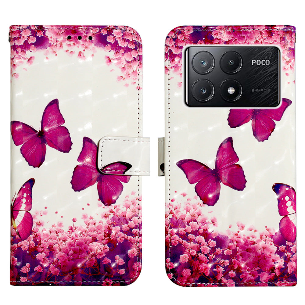 YB Pattern Printing Leather Series-2 For Xiaomi Poco X6 Pro 5G / Redmi K70E 5G Case Flip Phone Cover