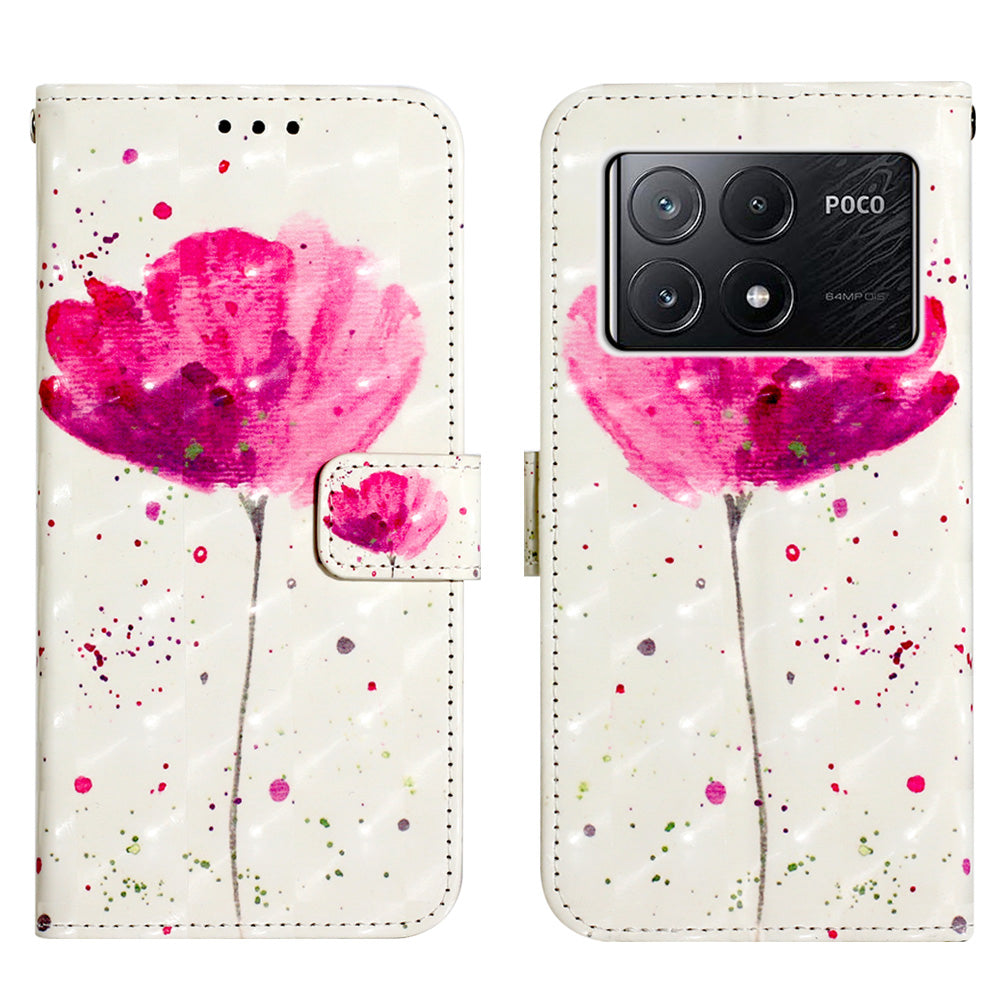 YB Pattern Printing Leather Series-2 For Xiaomi Poco X6 Pro 5G / Redmi K70E 5G Case Flip Phone Cover