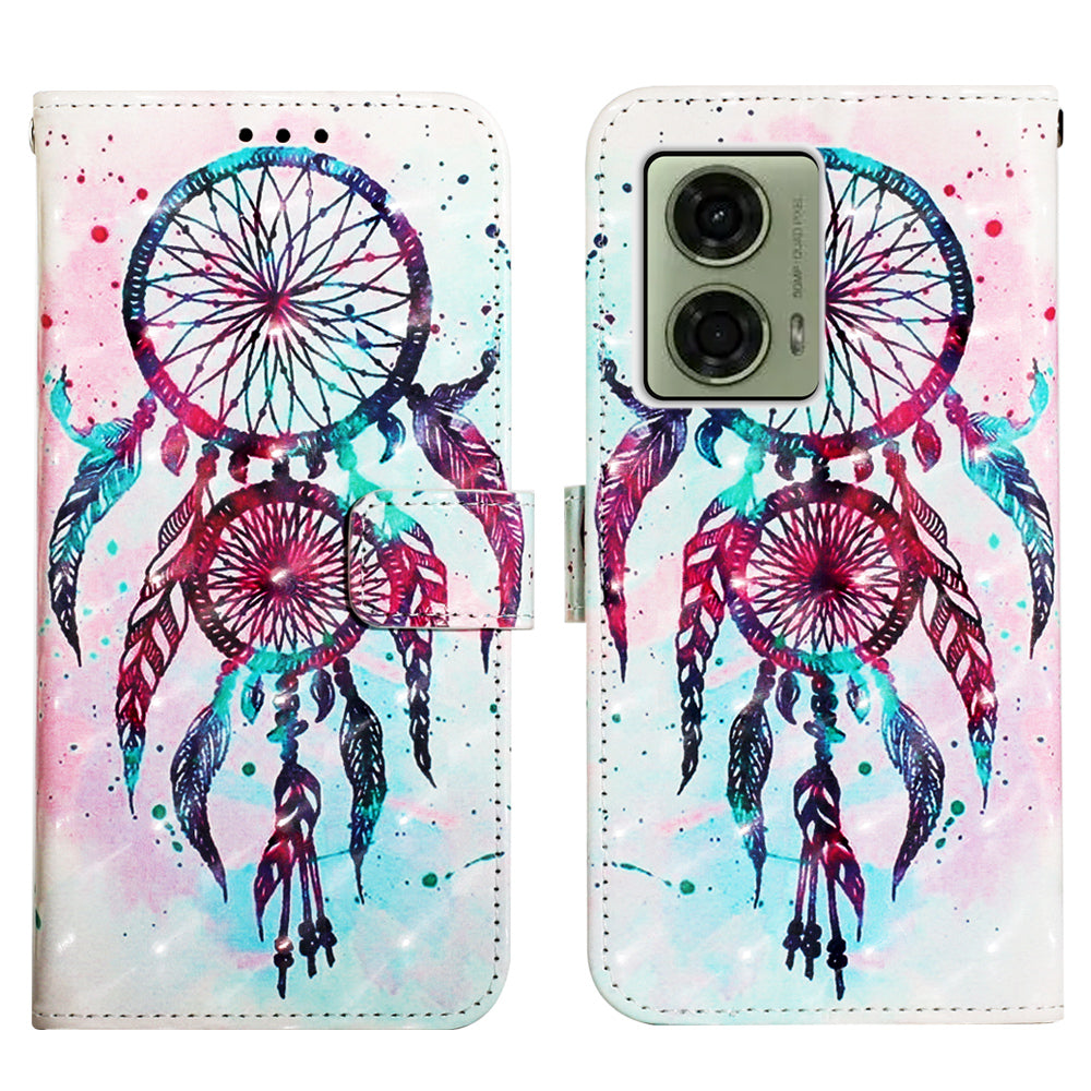 YB Pattern Printing Leather Series-2 For Motorola Moto G04 4G / G24 4G Case Folio Stand Shell Phone Cover