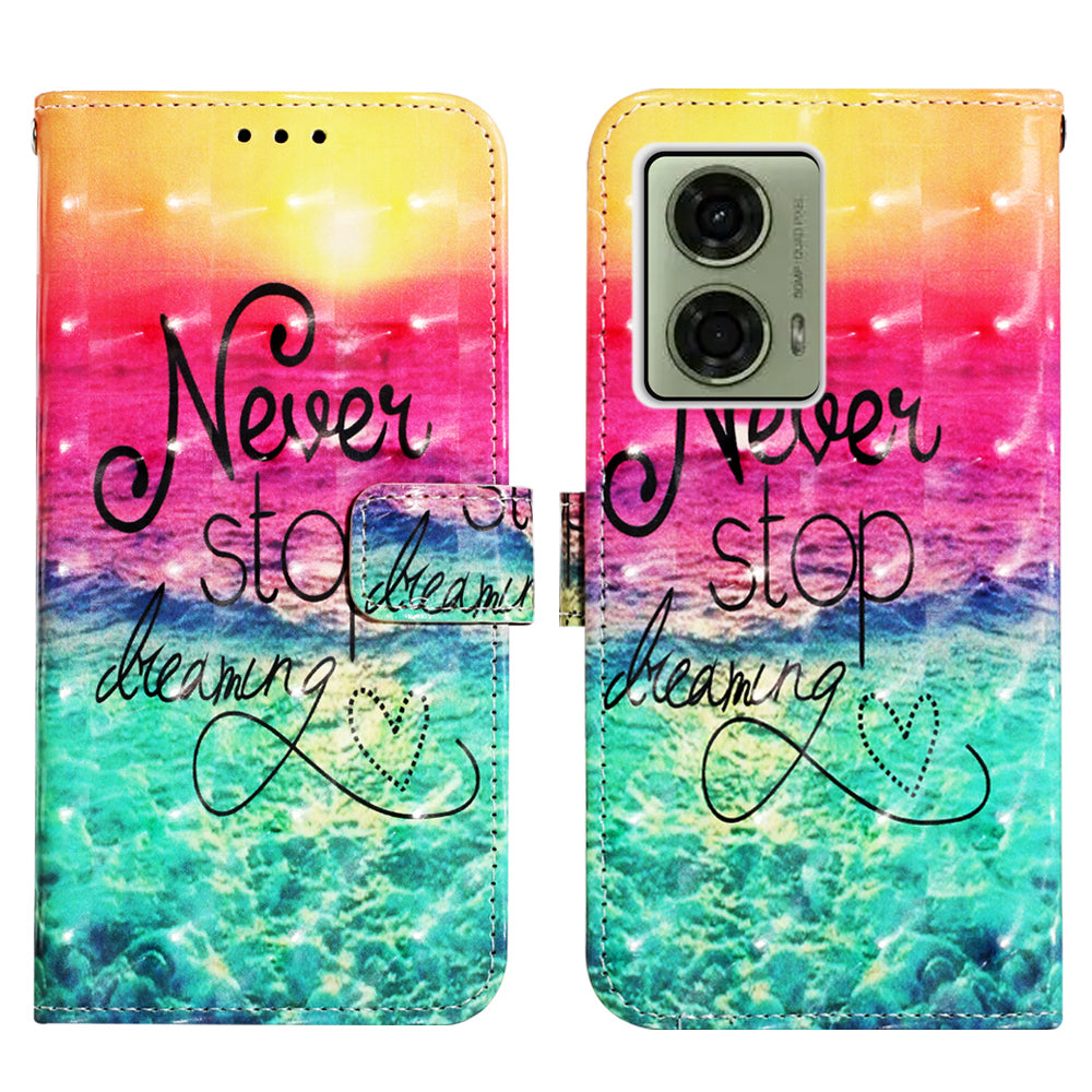 YB Pattern Printing Leather Series-2 For Motorola Moto G04 4G / G24 4G Case Folio Stand Shell Phone Cover