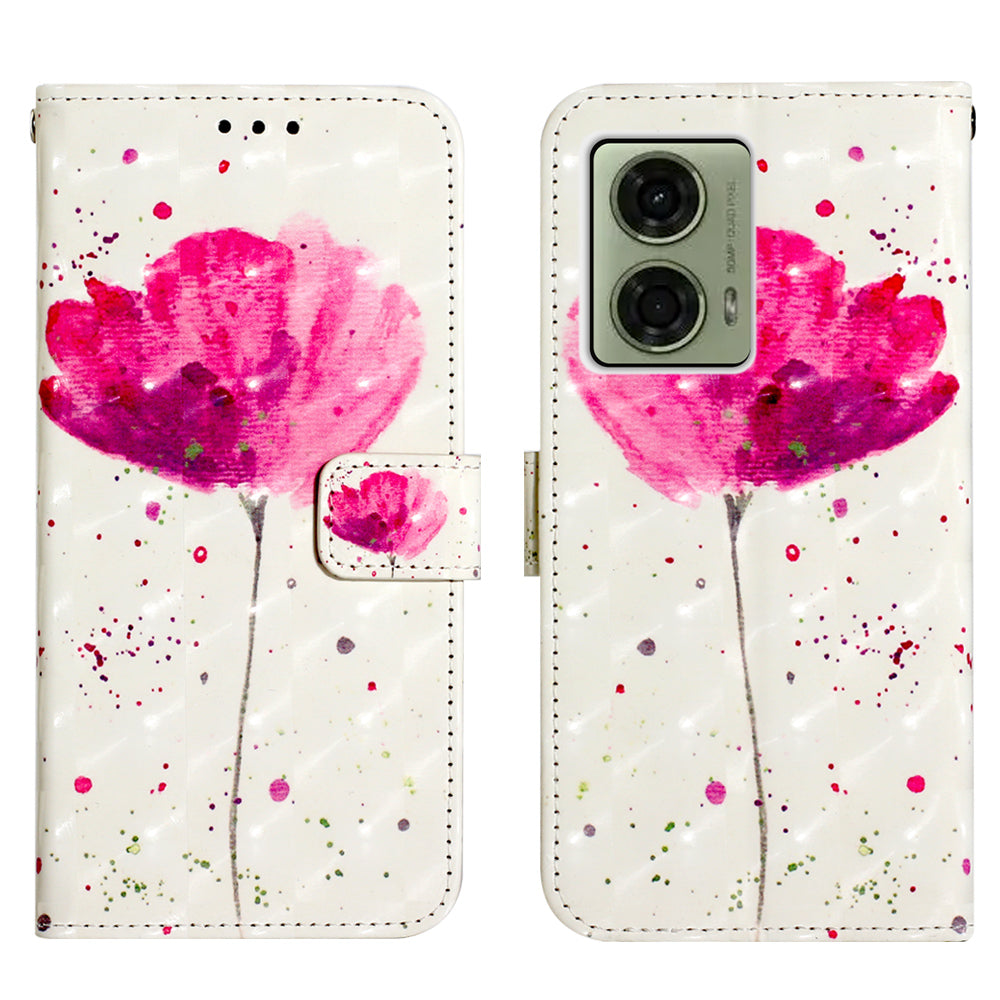YB Pattern Printing Leather Series-2 For Motorola Moto G04 4G / G24 4G Case Folio Stand Shell Phone Cover