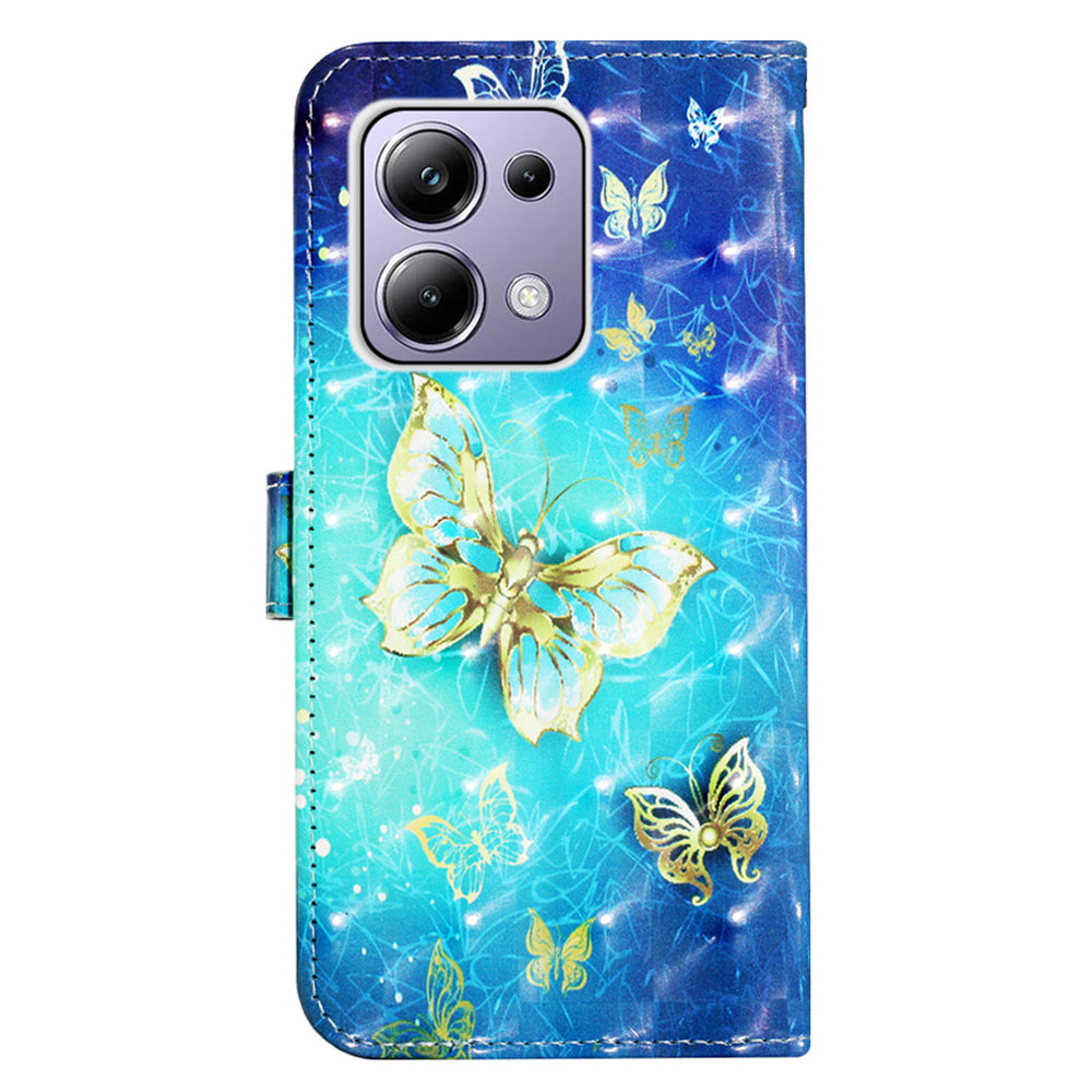 YB Pattern Printing Leather Series-2 For Xiaomi Redmi Note 13 Pro 4G / Poco M6 Pro 4G Case Leather Phone Cover