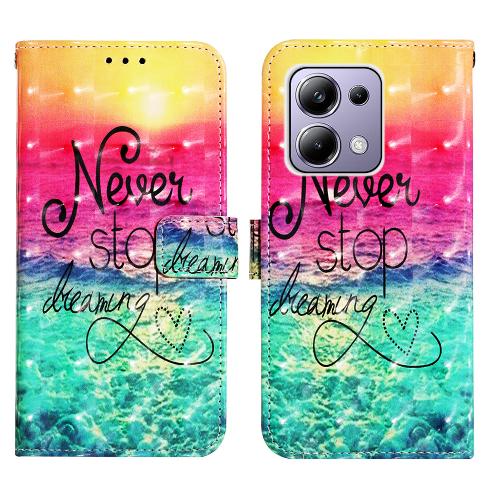 YB Pattern Printing Leather Series-2 For Xiaomi Redmi Note 13 Pro 4G / Poco M6 Pro 4G Case Leather Phone Cover