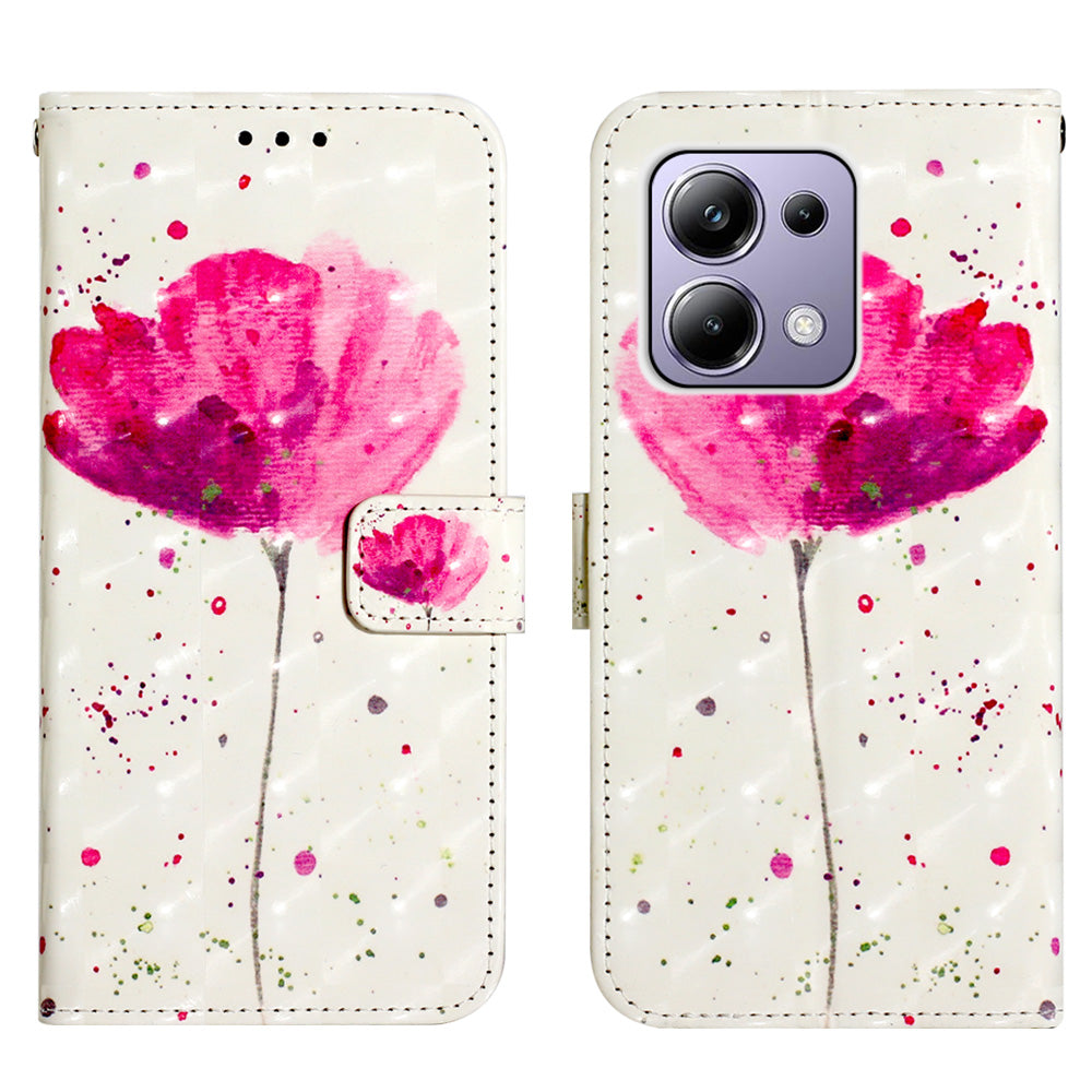 YB Pattern Printing Leather Series-2 For Xiaomi Redmi Note 13 Pro 4G / Poco M6 Pro 4G Case Leather Phone Cover