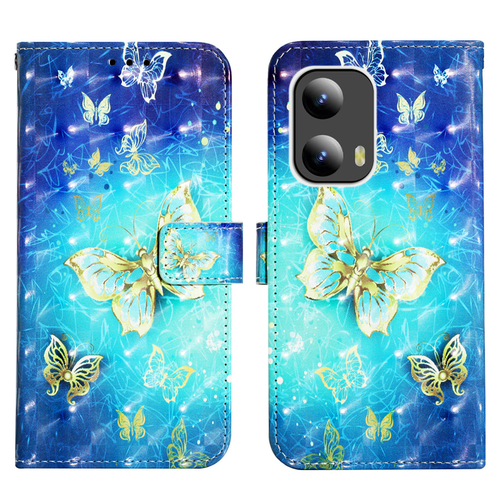 YB Pattern Printing Leather Series-2 For Motorola Moto G Play 5G (2024) / Moto G 5G (2024) Phone Case Leather Flip Cover