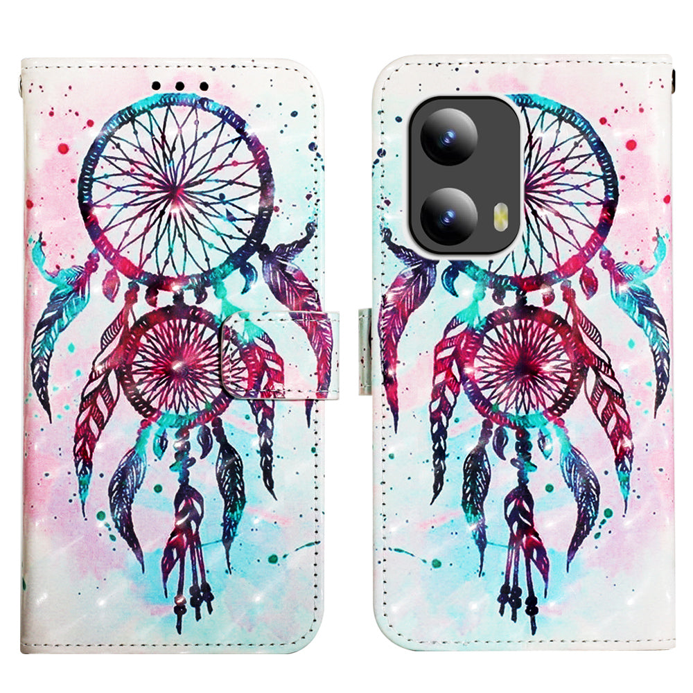 YB Pattern Printing Leather Series-2 For Motorola Moto G Play 5G (2024) / Moto G 5G (2024) Phone Case Leather Flip Cover
