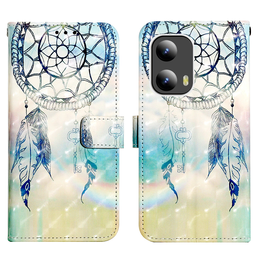 YB Pattern Printing Leather Series-2 For Motorola Moto G Play 5G (2024) / Moto G 5G (2024) Phone Case Leather Flip Cover