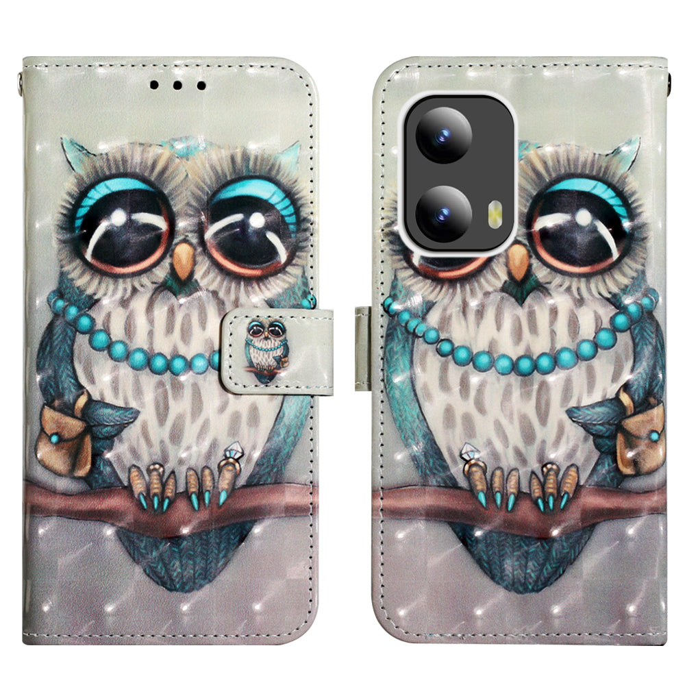 YB Pattern Printing Leather Series-2 For Motorola Moto G Play 5G (2024) / Moto G 5G (2024) Phone Case Leather Flip Cover