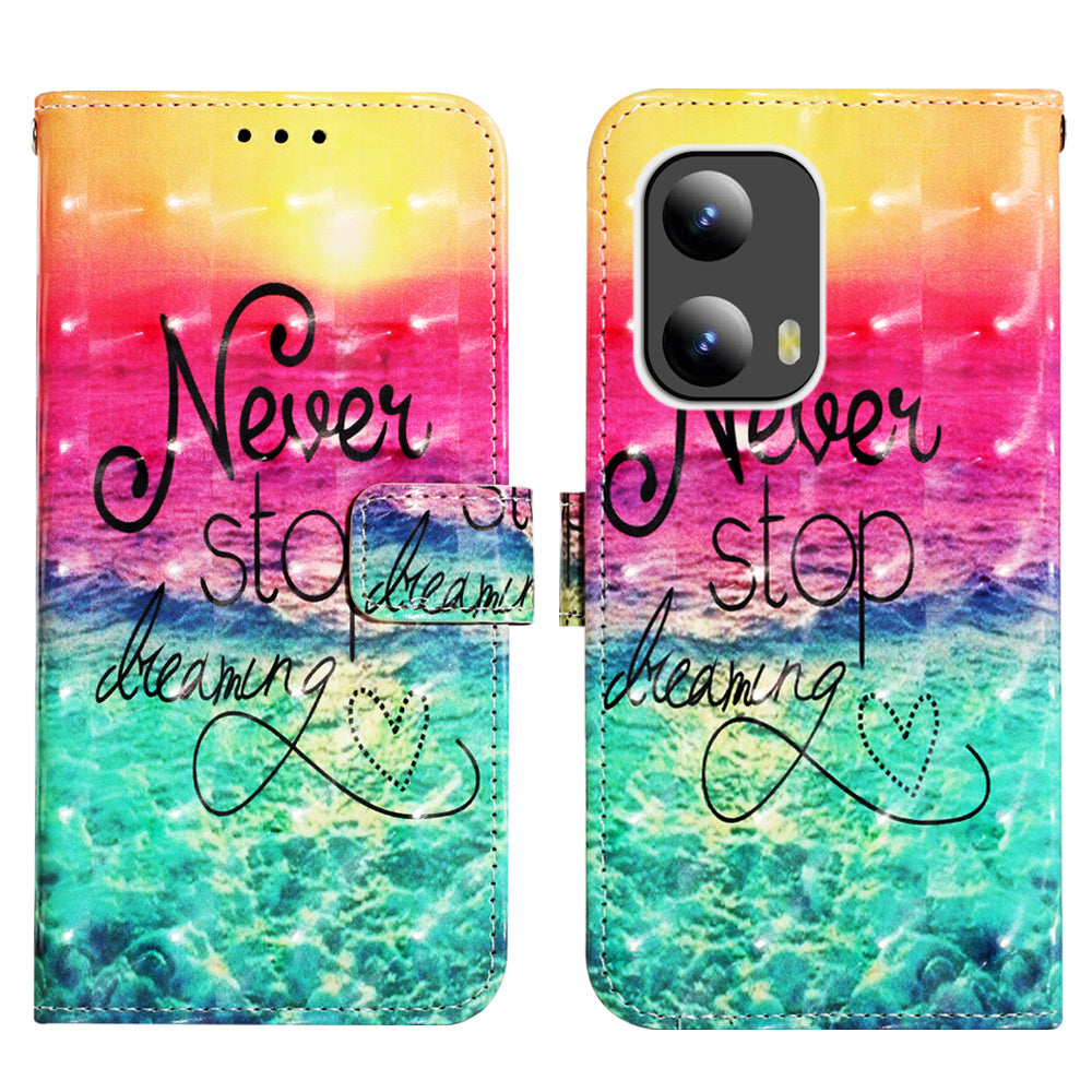 YB Pattern Printing Leather Series-2 For Motorola Moto G Play 5G (2024) / Moto G 5G (2024) Phone Case Leather Flip Cover