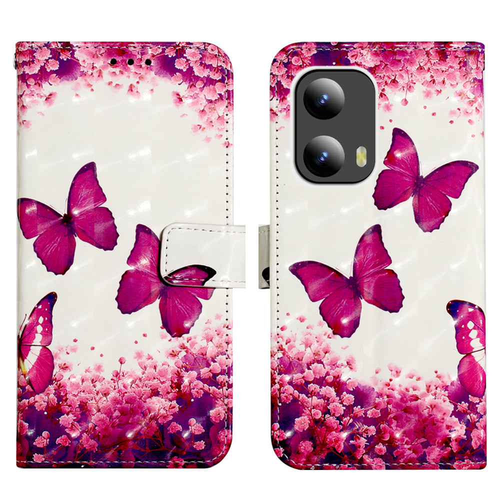 YB Pattern Printing Leather Series-2 For Motorola Moto G Play 5G (2024) / Moto G 5G (2024) Phone Case Leather Flip Cover