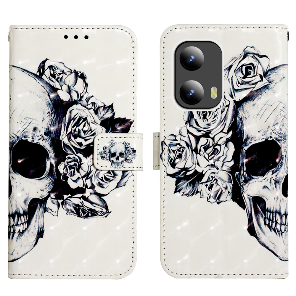 YB Pattern Printing Leather Series-2 For Motorola Moto G Play 5G (2024) / Moto G 5G (2024) Phone Case Leather Flip Cover