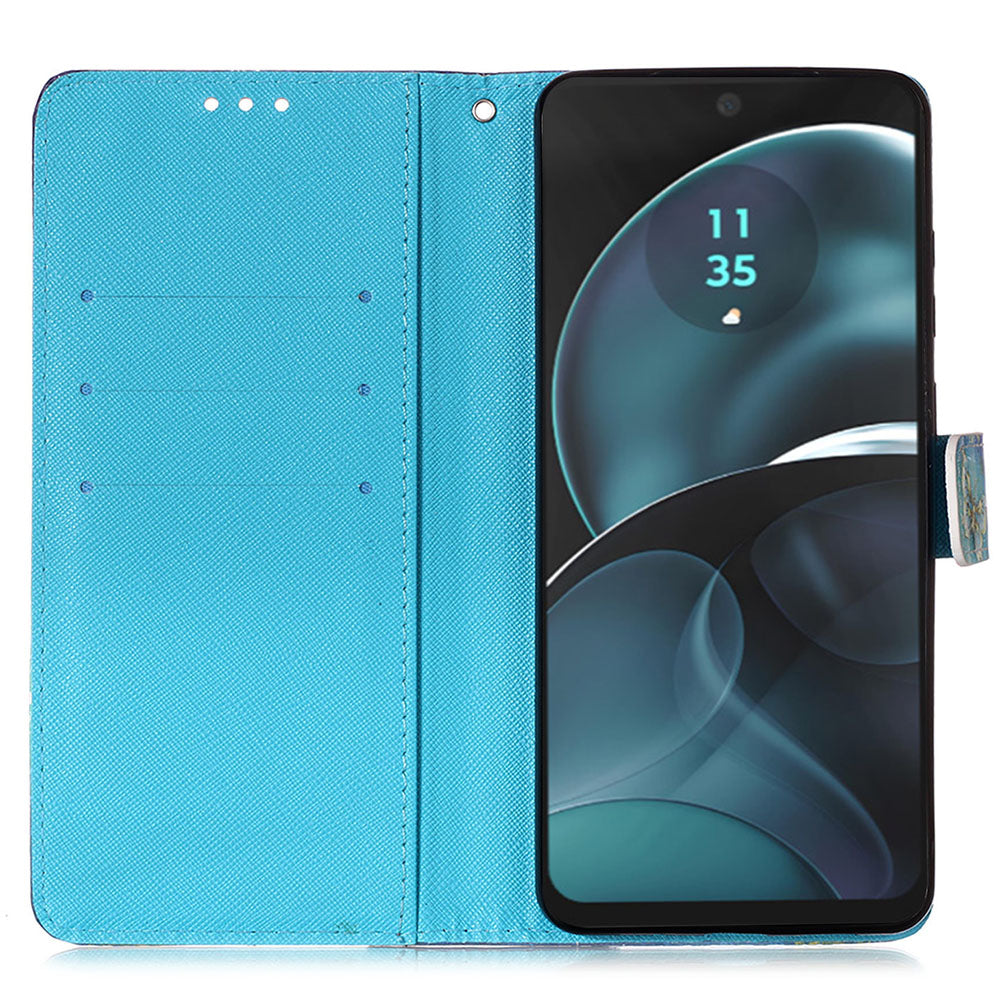 YB Pattern Printing Leather Series-2 For Motorola Moto G34 5G Shockproof Case Leather Phone Cover