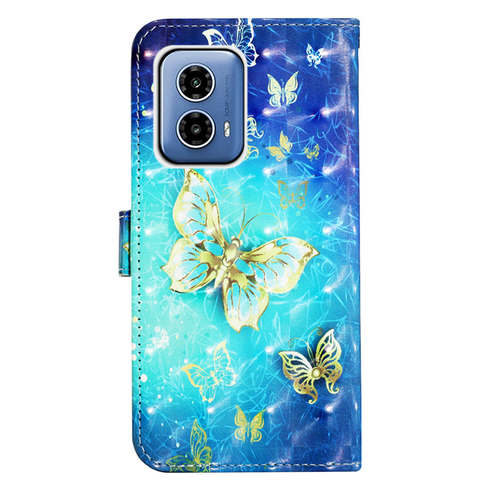 YB Pattern Printing Leather Series-2 For Motorola Moto G34 5G Shockproof Case Leather Phone Cover