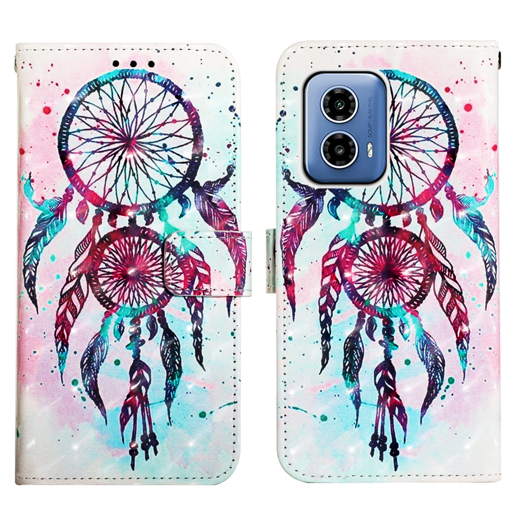 YB Pattern Printing Leather Series-2 For Motorola Moto G34 5G Shockproof Case Leather Phone Cover