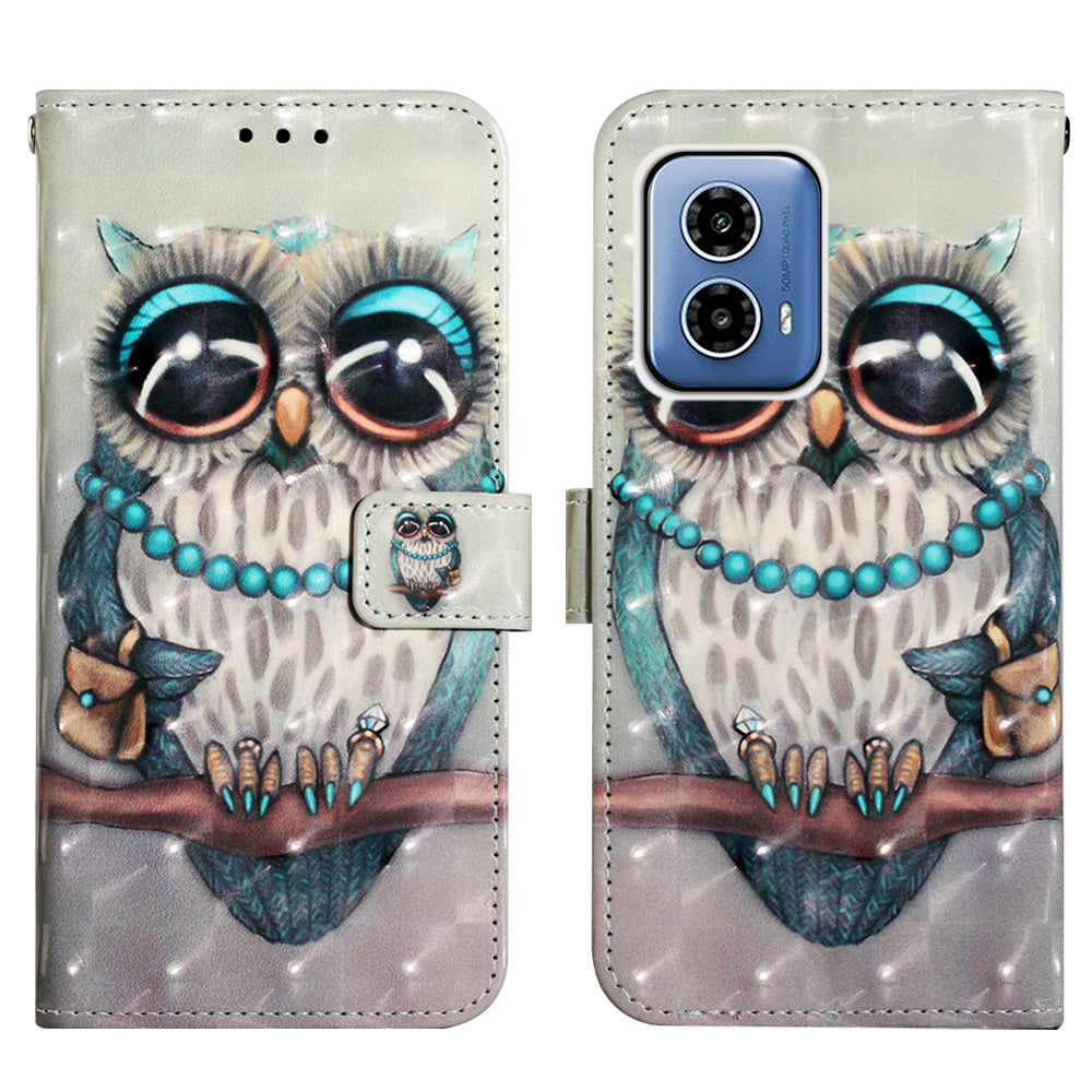 YB Pattern Printing Leather Series-2 For Motorola Moto G34 5G Shockproof Case Leather Phone Cover