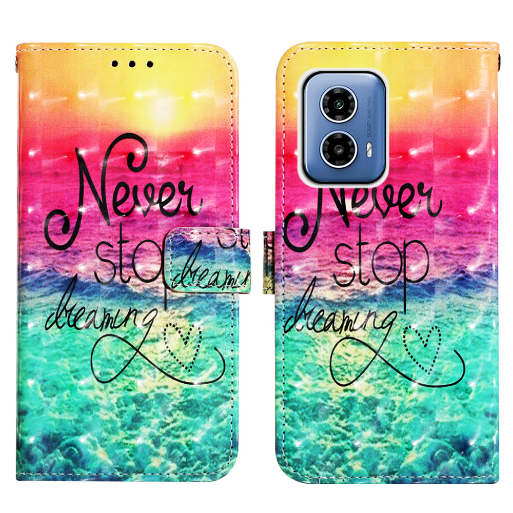 YB Pattern Printing Leather Series-2 For Motorola Moto G34 5G Shockproof Case Leather Phone Cover