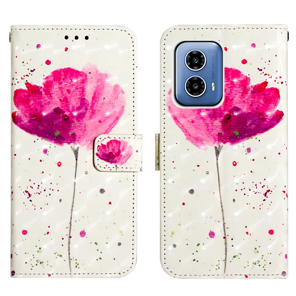 YB Pattern Printing Leather Series-2 For Motorola Moto G34 5G Shockproof Case Leather Phone Cover