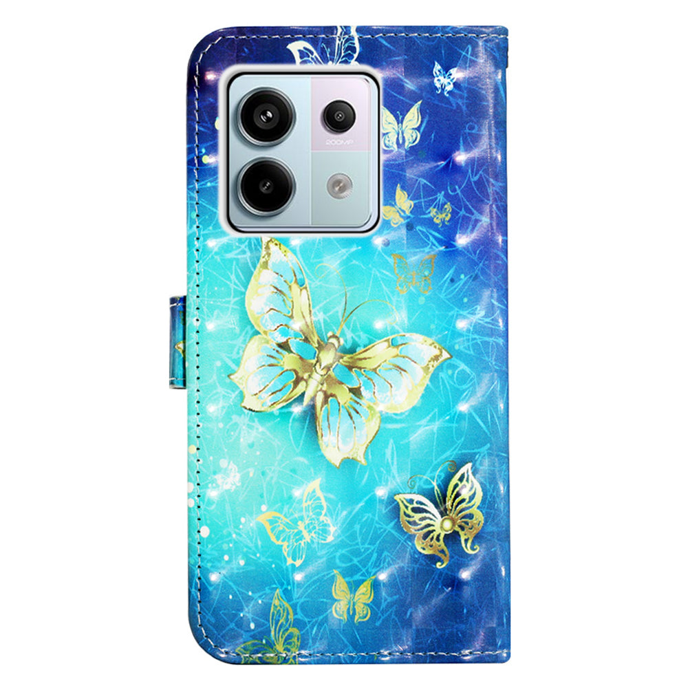 YB Pattern Printing Leather Series-2 For Xiaomi Redmi Note 13 Pro 5G / Poco X6 5G Phone Case Stand Leather Cover