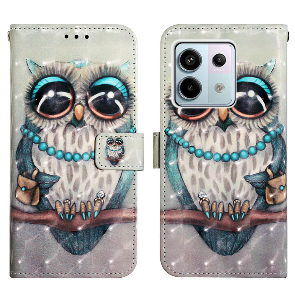 YB Pattern Printing Leather Series-2 For Xiaomi Redmi Note 13 Pro 5G / Poco X6 5G Phone Case Stand Leather Cover