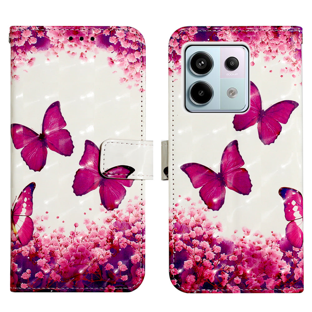 YB Pattern Printing Leather Series-2 For Xiaomi Redmi Note 13 Pro 5G / Poco X6 5G Phone Case Stand Leather Cover