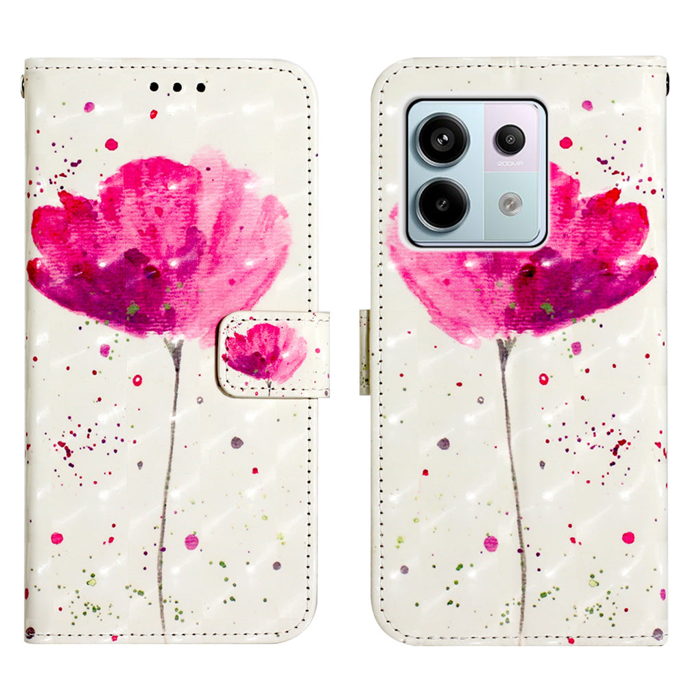 YB Pattern Printing Leather Series-2 For Xiaomi Redmi Note 13 Pro 5G / Poco X6 5G Phone Case Stand Leather Cover
