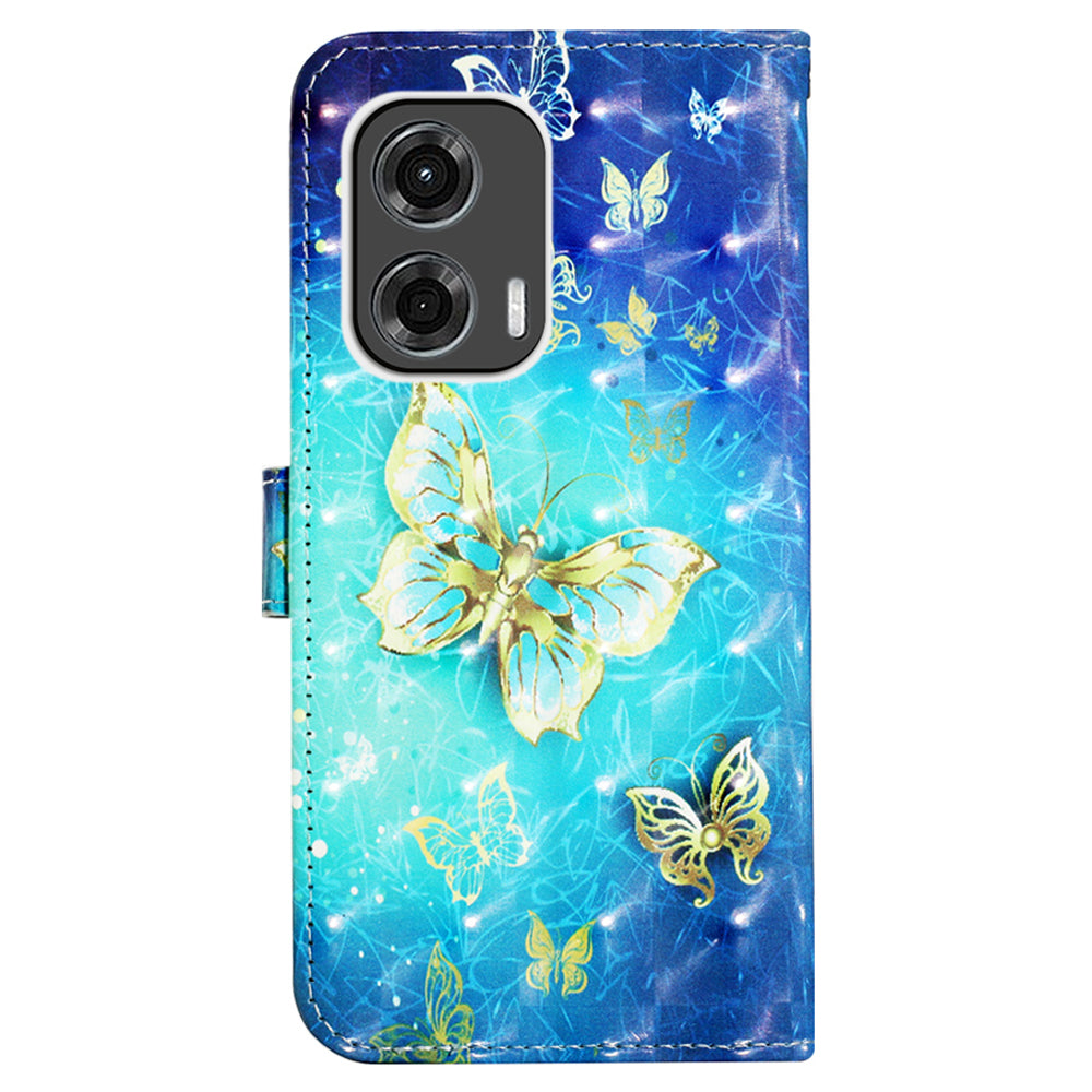 YB Pattern Printing Leather Series-2 For Motorola Moto G Stylus 5G (2024) Case Leather Flip Phone Cover