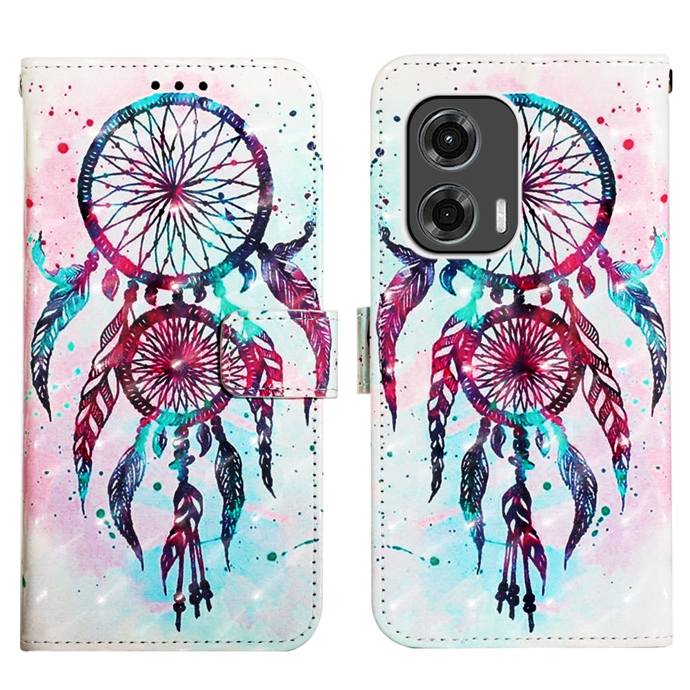 YB Pattern Printing Leather Series-2 For Motorola Moto G Stylus 5G (2024) Case Leather Flip Phone Cover