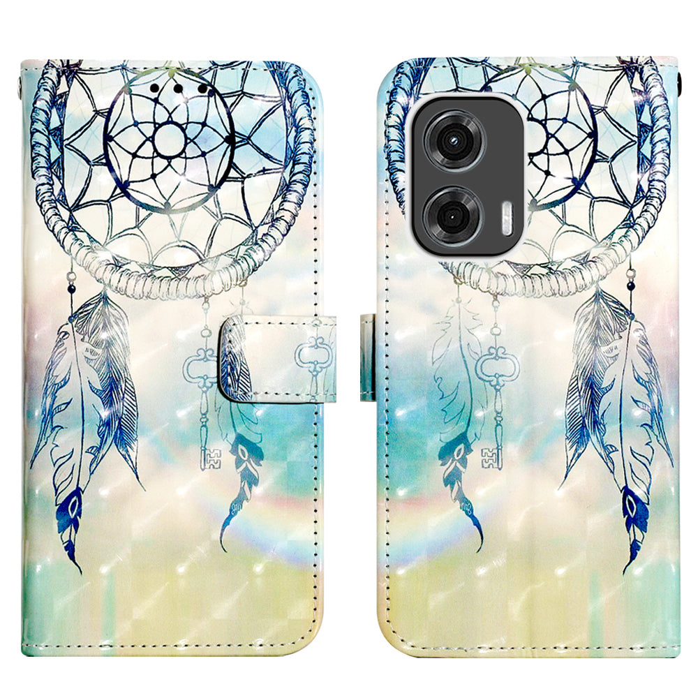 YB Pattern Printing Leather Series-2 For Motorola Moto G Stylus 5G (2024) Case Leather Flip Phone Cover