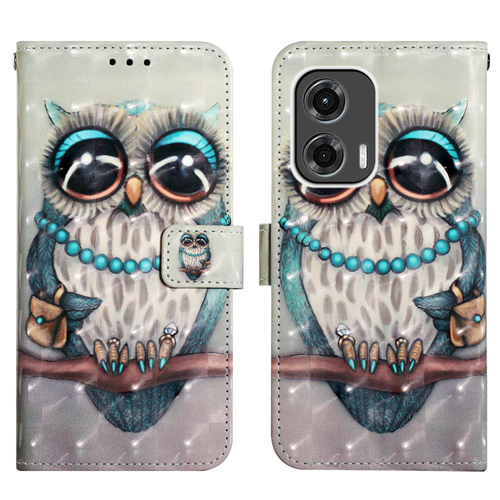 YB Pattern Printing Leather Series-2 For Motorola Moto G Stylus 5G (2024) Case Leather Flip Phone Cover