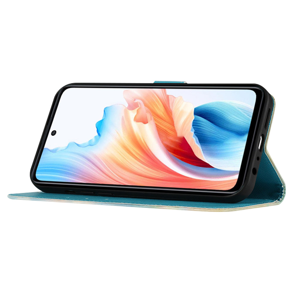 YB Pattern Printing Leather Series-2 For Oppo A79 5G / A2 5G Wallet Case Leather Phone Cover