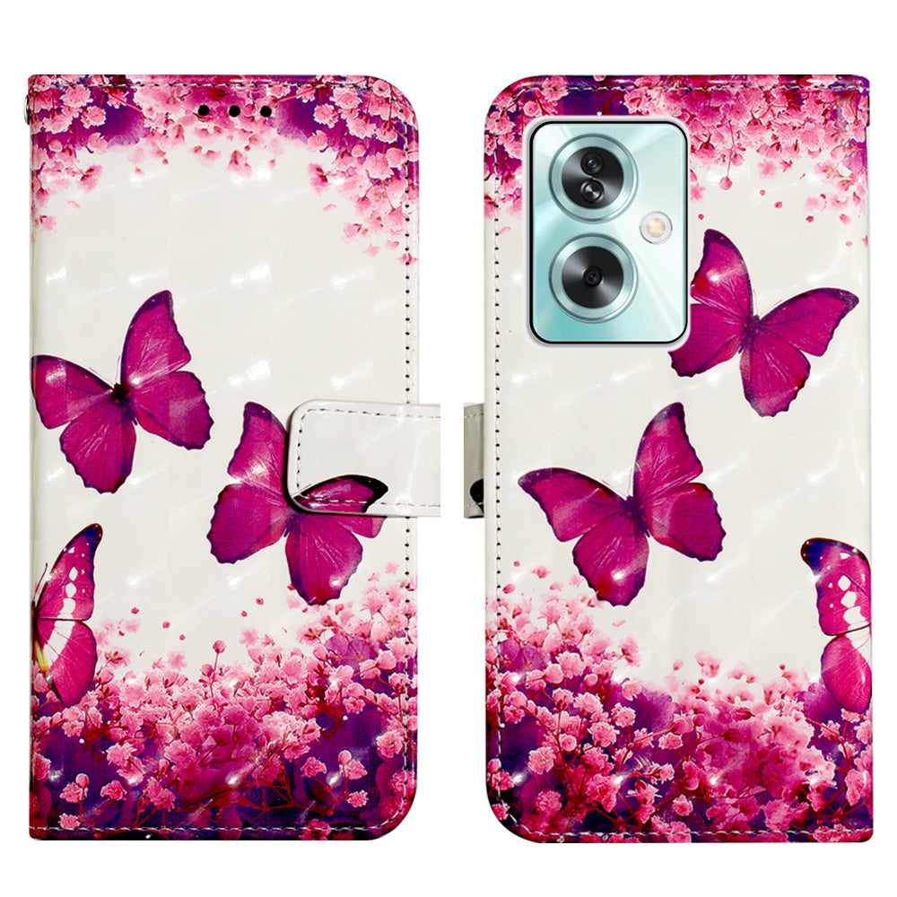 YB Pattern Printing Leather Series-2 For Oppo A79 5G / A2 5G Wallet Case Leather Phone Cover
