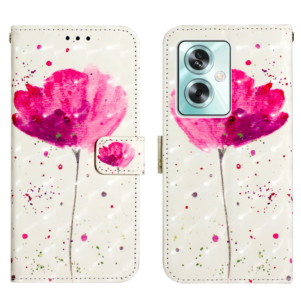 YB Pattern Printing Leather Series-2 For Oppo A79 5G / A2 5G Wallet Case Leather Phone Cover